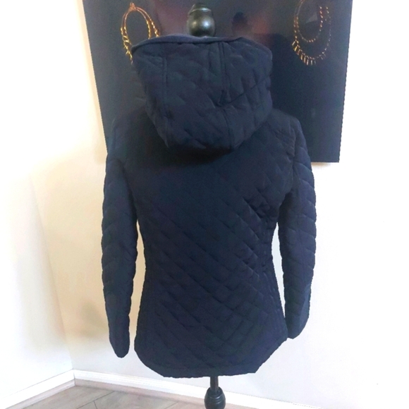 Laundry by Design Women's Navy Blue Hooded Quilted Puffy Jacket Size S/P - Picture 5 of 16